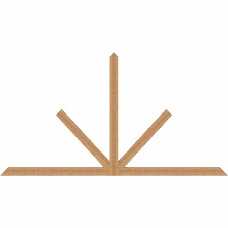 Ekena Millwork Saratoga Timber Gable Bracket, Western Red Cedar, 96"W x 52"H x 1 1/2"D x 3 1/2"F, 13/12 Pitch GBW096X52X0204SAR00SWR